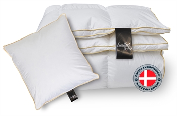 Dyne Og Pude Sæt 140x200 60x63 Cm Helårs 100% Moskusdyne Inkl Pude Limited Edition Fra Quilts Of Denmark